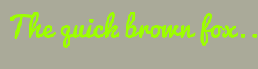 Image with Font Color 9CFF00 and Background Color AAAA99